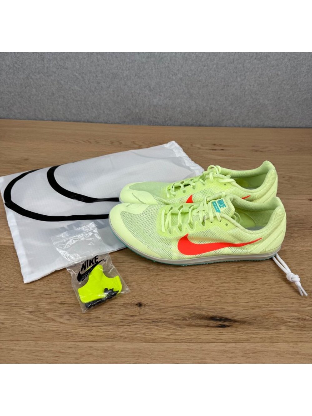 Nike Unisex Zoom Rival D 10 Distance Spike Shoe Size 12.5 Green Track 907566-700